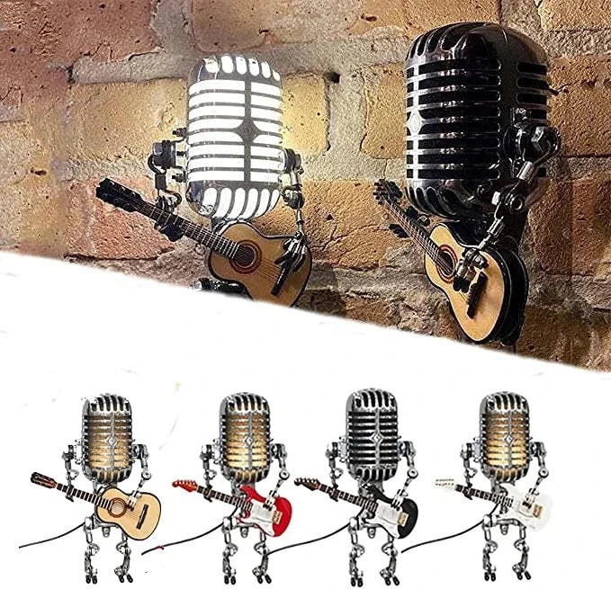 HaulWellGoods - Robot Guitar Lamp - Retro Decor Statement