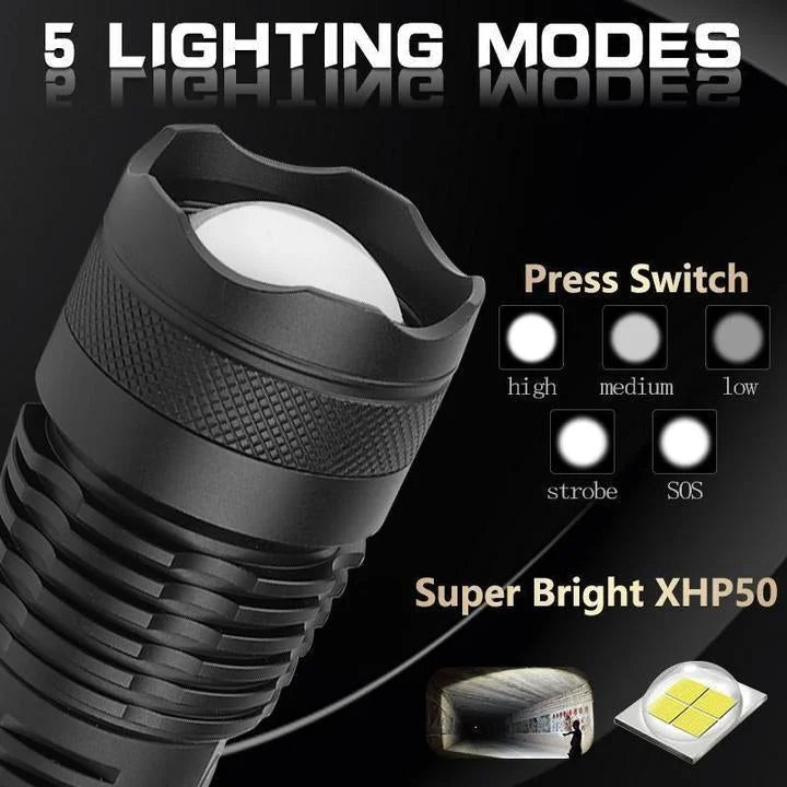 HaulWellGoods - XHP50 Flashlight - Ultra Bright Beam