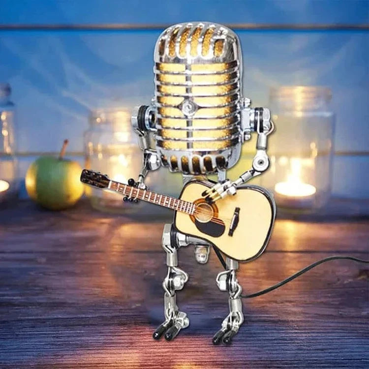 HaulWellGoods - Robot Guitar Lamp - Retro Decor Statement