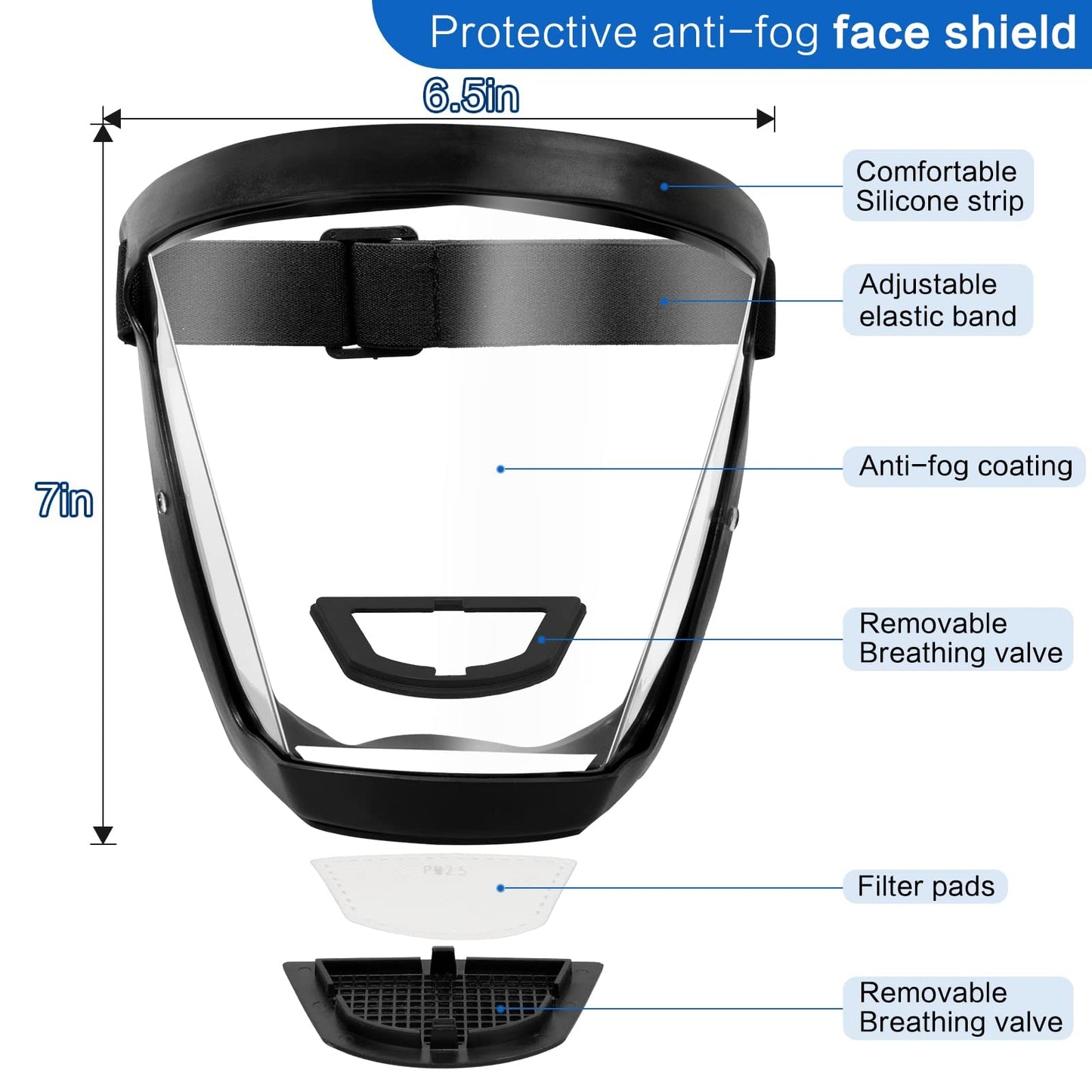 HaulWellGoods - Anti-Fog Face Shield - Clear Protection