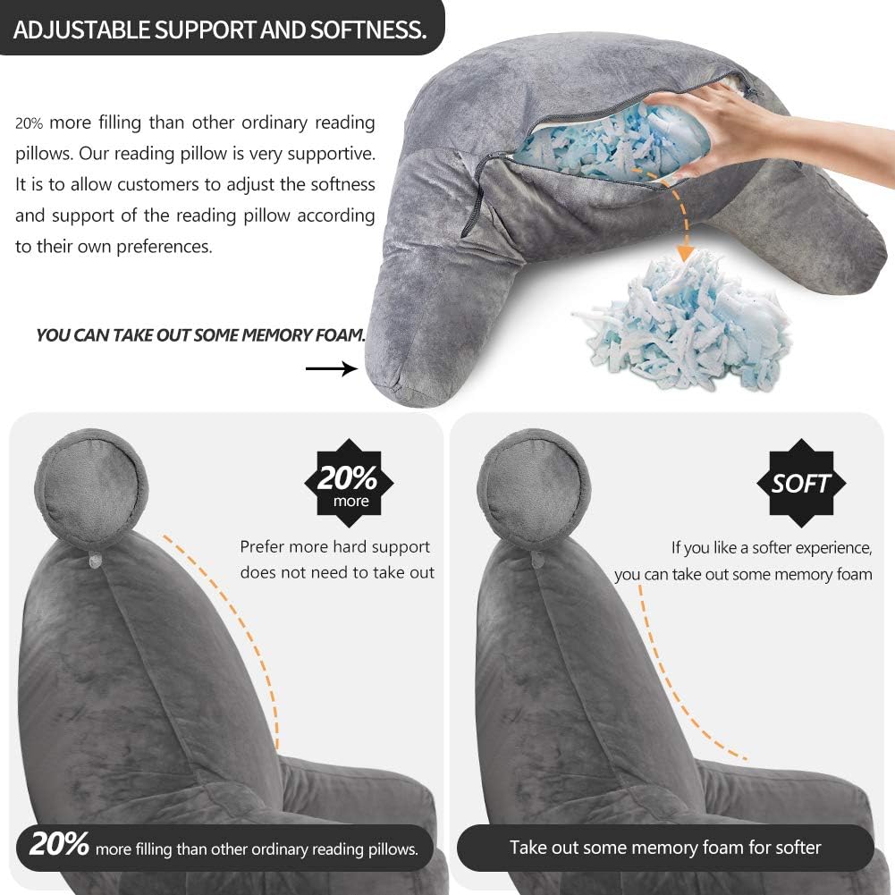 HaulWellGoods - Bed Reading Pillow - Cozy Backrest Support