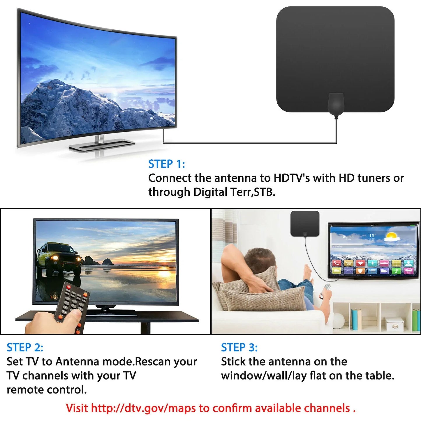 HaulWellGoods - HDTV Antenna - Free Channels Anywhere