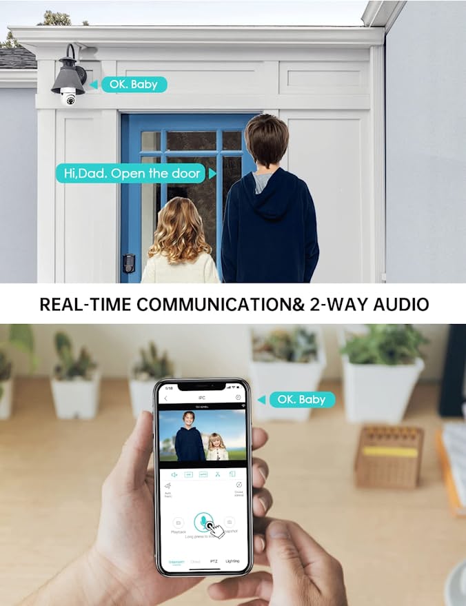 HaulWellGoods - Light Bulb Camera - 360 Home Monitoring
