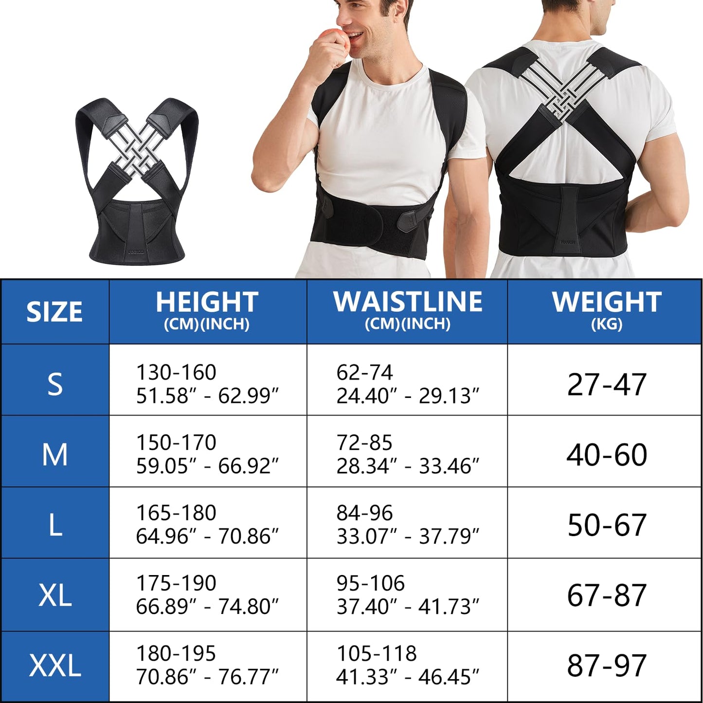 HaulWellGoods - Back Posture Brace - Feel Taller Instantly