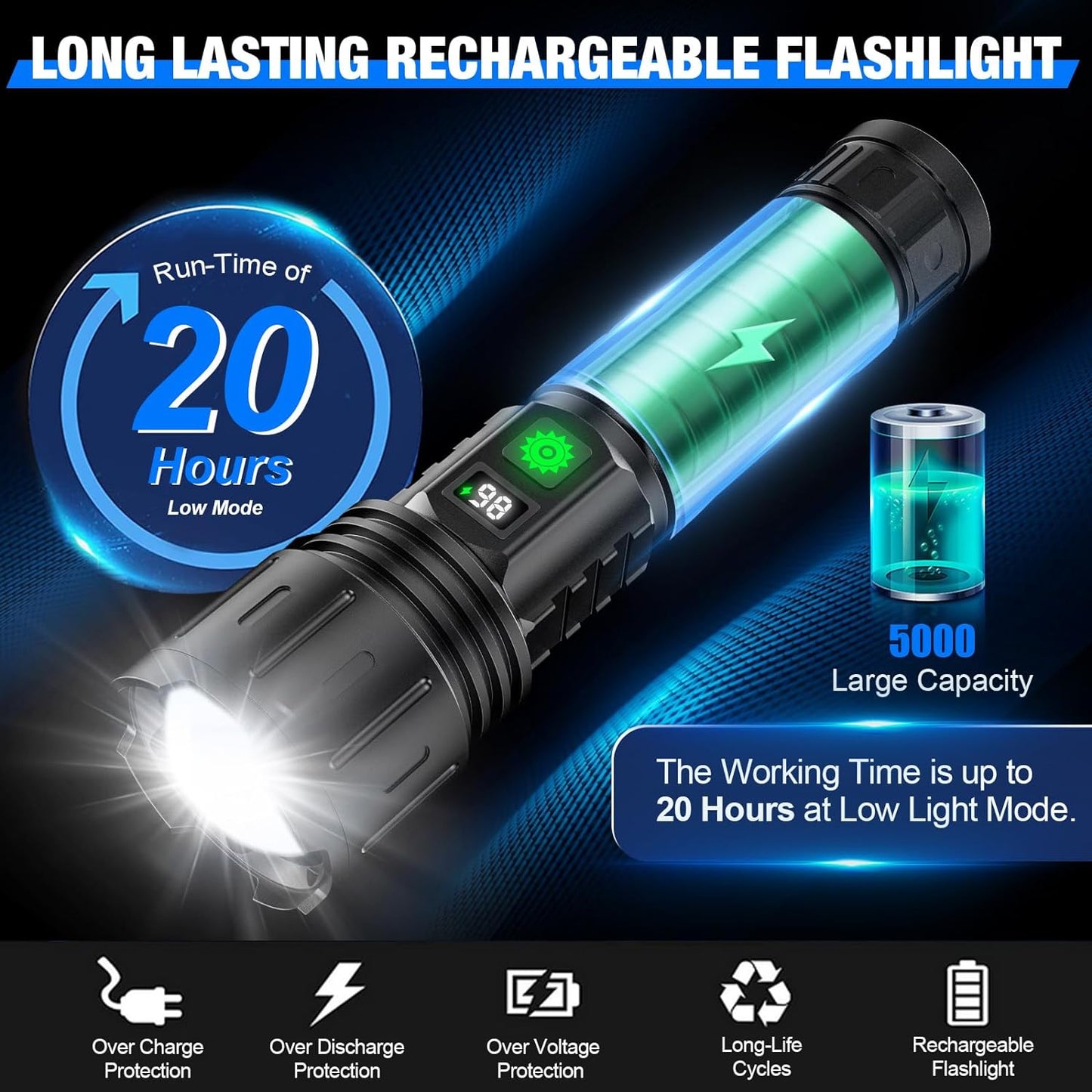 HaulWellGoods - Bright Flashlight - Light Up The Dark