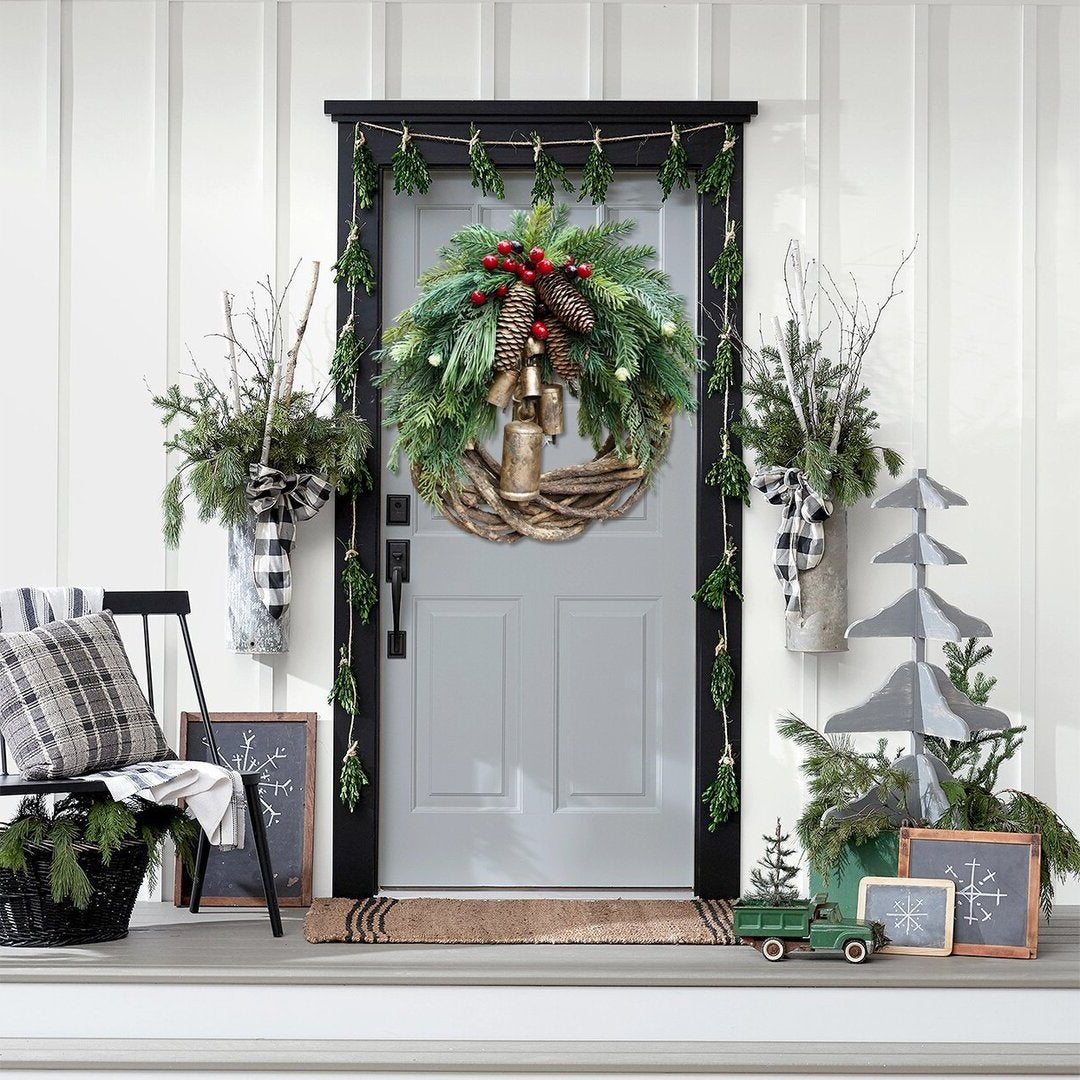 HaulWellGoods - Farmhouse Wreath - Cozy Holiday Charm