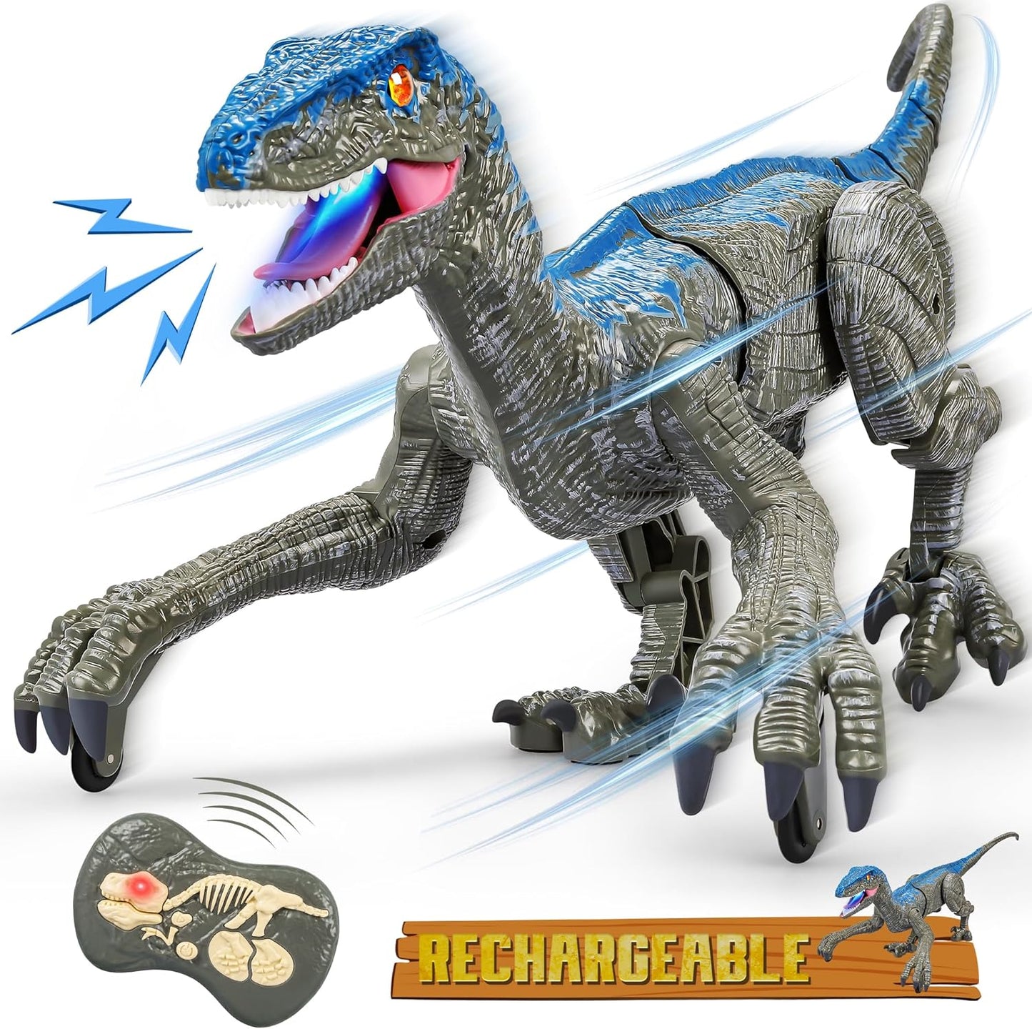 HaulWellGoods - RC Dinosaur Toy - Roars Into Action