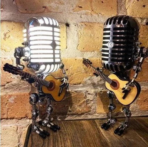 HaulWellGoods - Robot Guitar Lamp - Retro Decor Statement