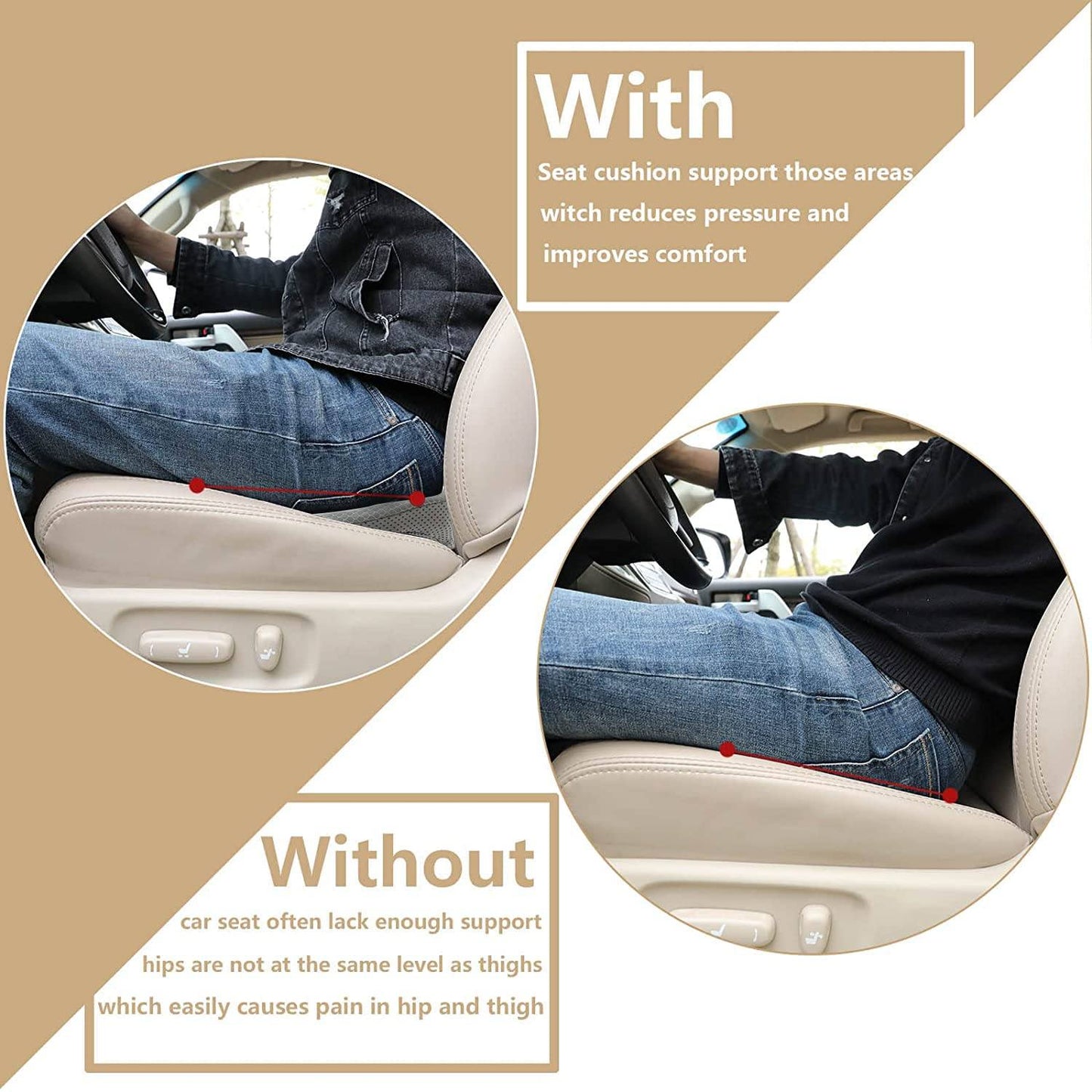 HaulWellGoods - Driver Seat Cushion - Better View Comfort