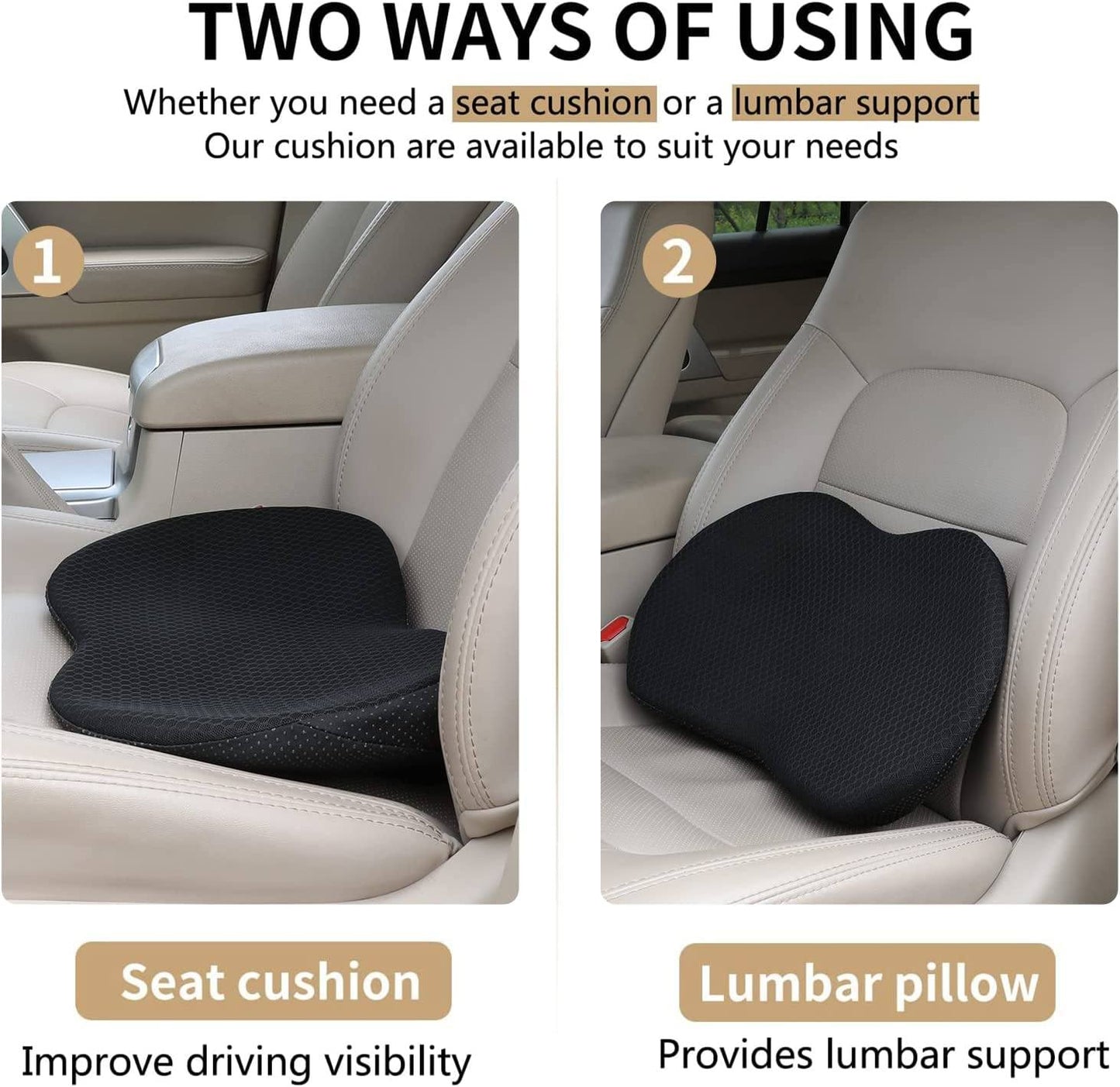 HaulWellGoods - Driver Seat Cushion - Better View Comfort