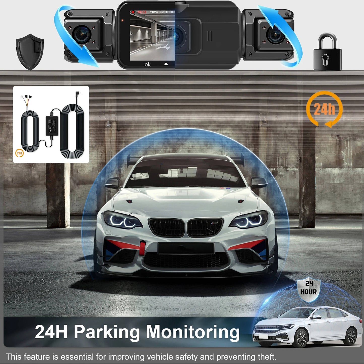 HaulWellGoods - Dual Dash Cam - Records Day And Night