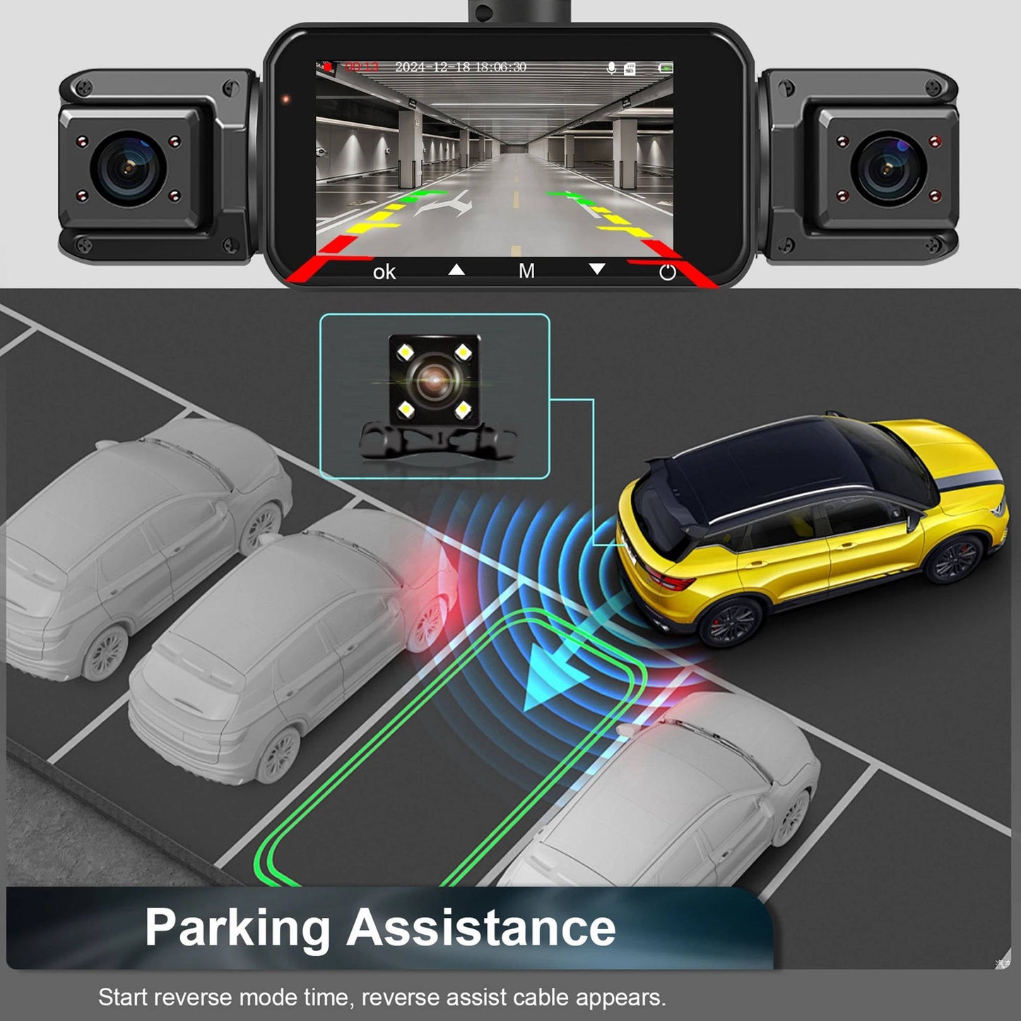 HaulWellGoods - Dual Dash Cam - Records Day And Night