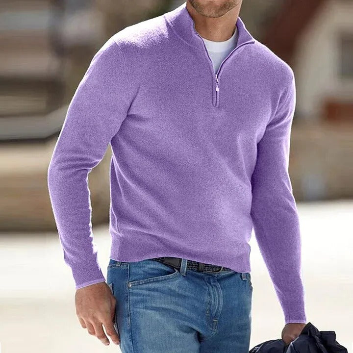 HaulWellGoods - Cashmere Zip Sweater - Classic Layer