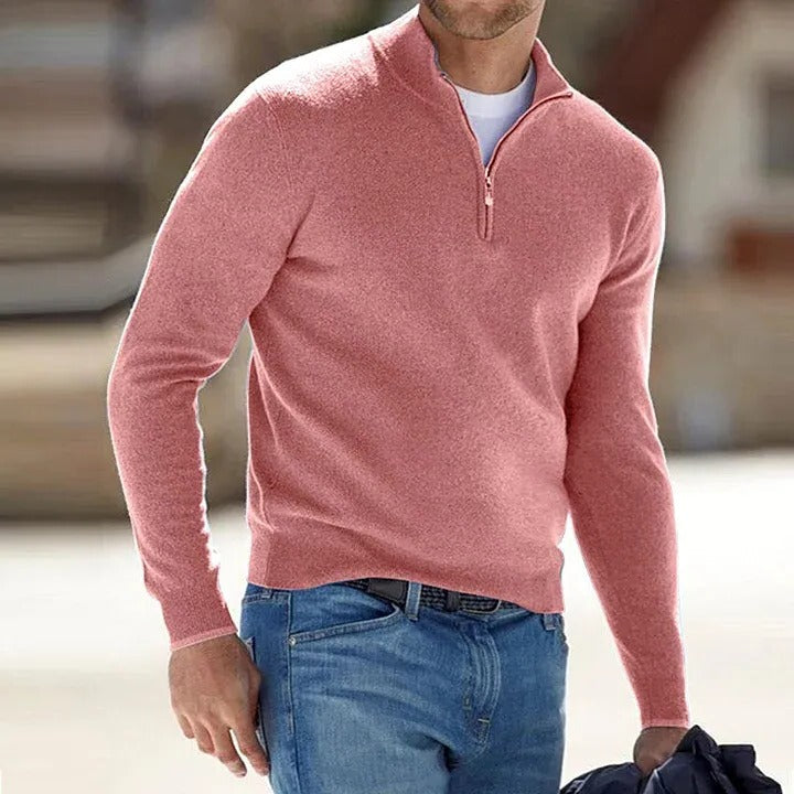 HaulWellGoods - Cashmere Zip Sweater - Classic Layer