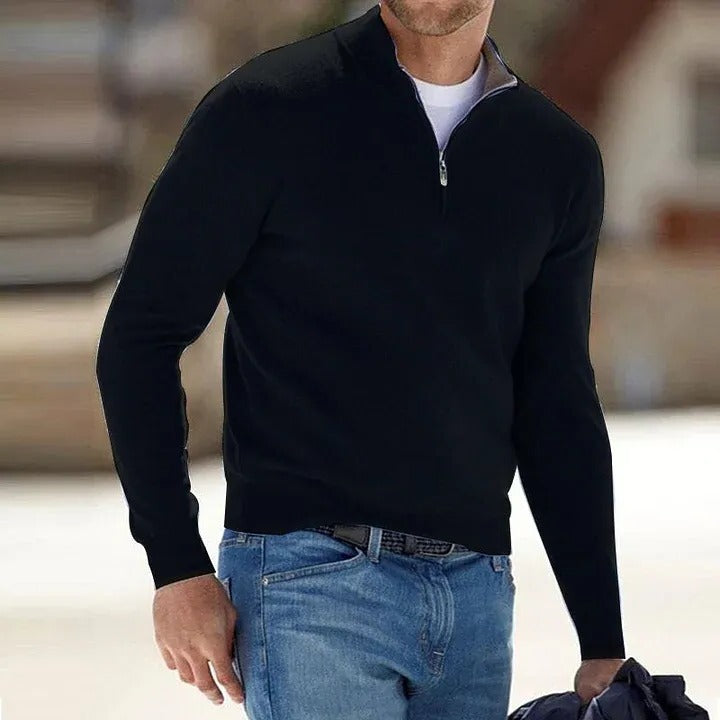 HaulWellGoods - Cashmere Zip Sweater - Classic Layer