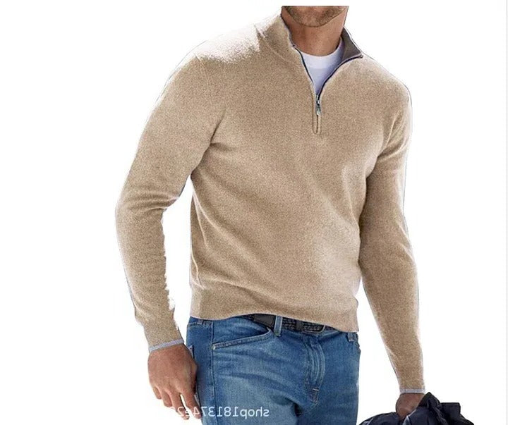 HaulWellGoods - Cashmere Zip Sweater - Classic Layer