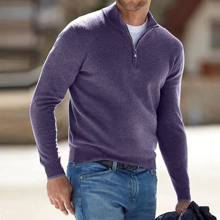 HaulWellGoods - Cashmere Zip Sweater - Classic Layer