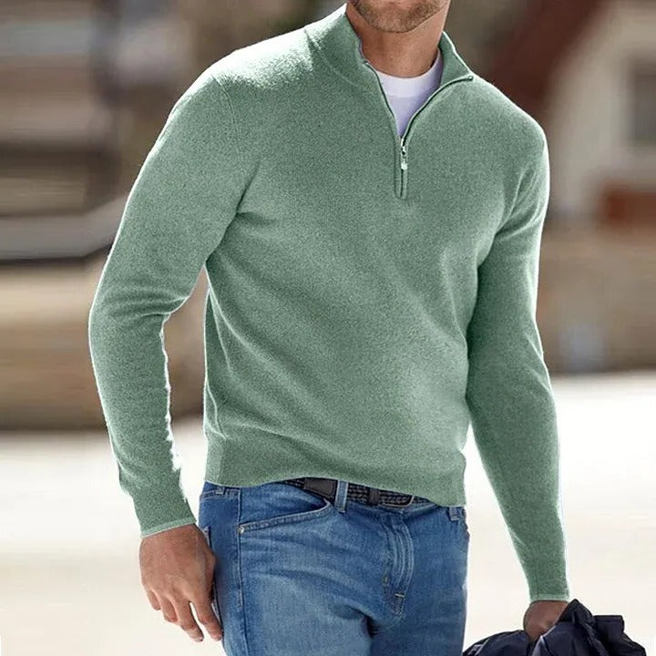 HaulWellGoods - Cashmere Zip Sweater - Classic Layer