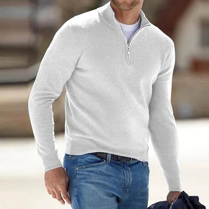 HaulWellGoods - Cashmere Zip Sweater - Classic Layer