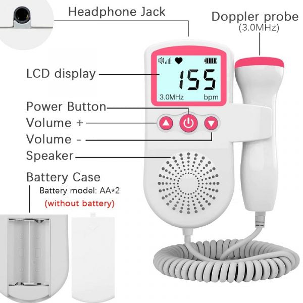 HaulWellGoods - Fetal Doppler - Hear Baby's Heartbeat