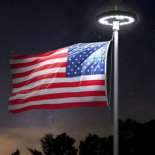HaulWellGoods - Solar Flagpole Light - All-Night Glow