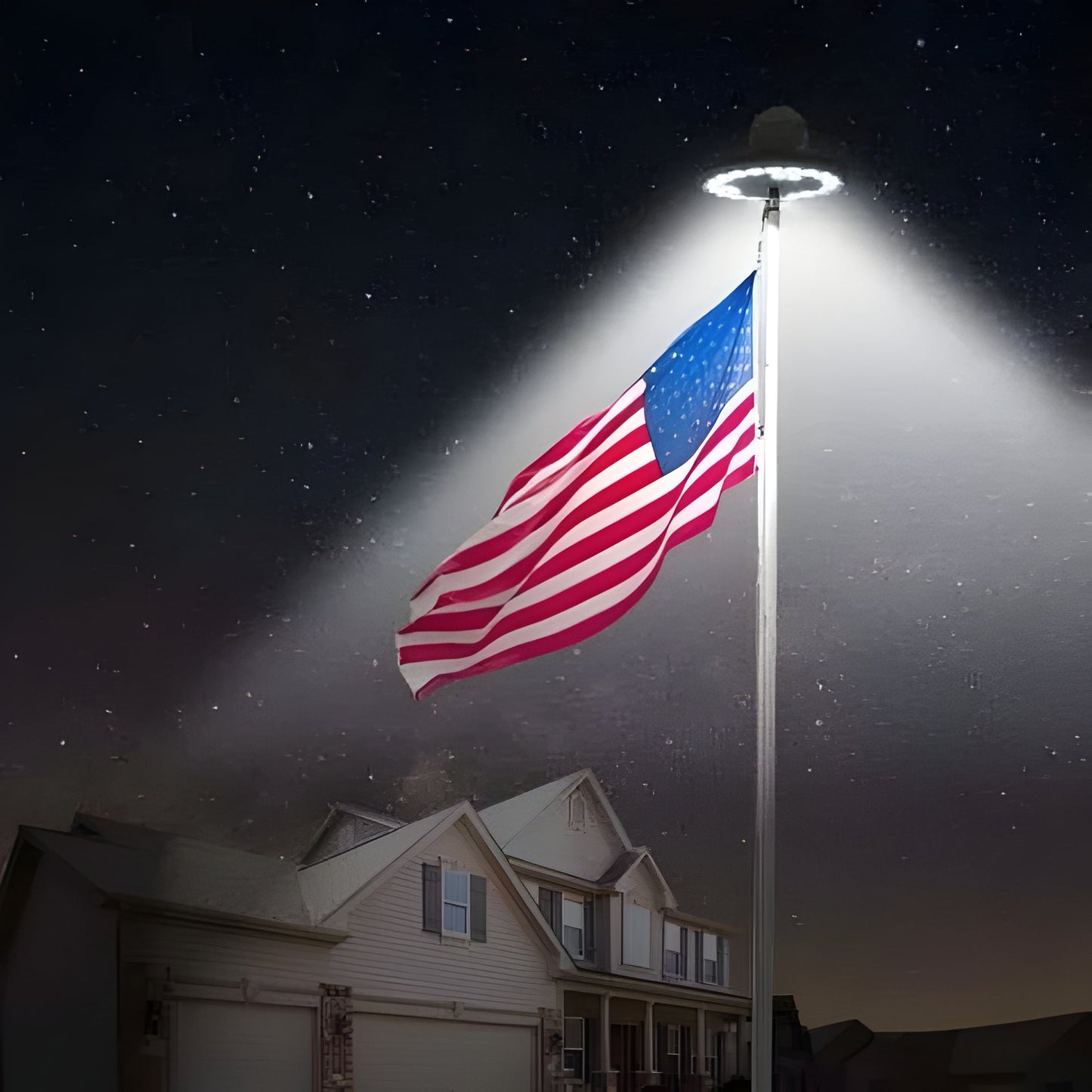 HaulWellGoods - Solar Flagpole Light - All-Night Glow