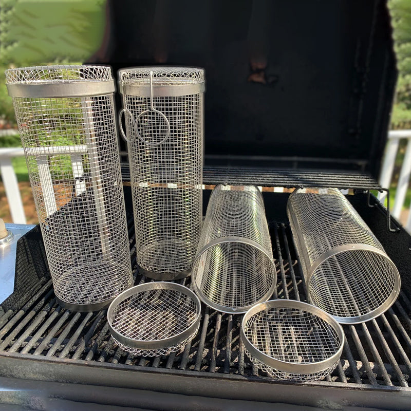 HaulWellGoods - Rolling Grill Basket - Even Grilling