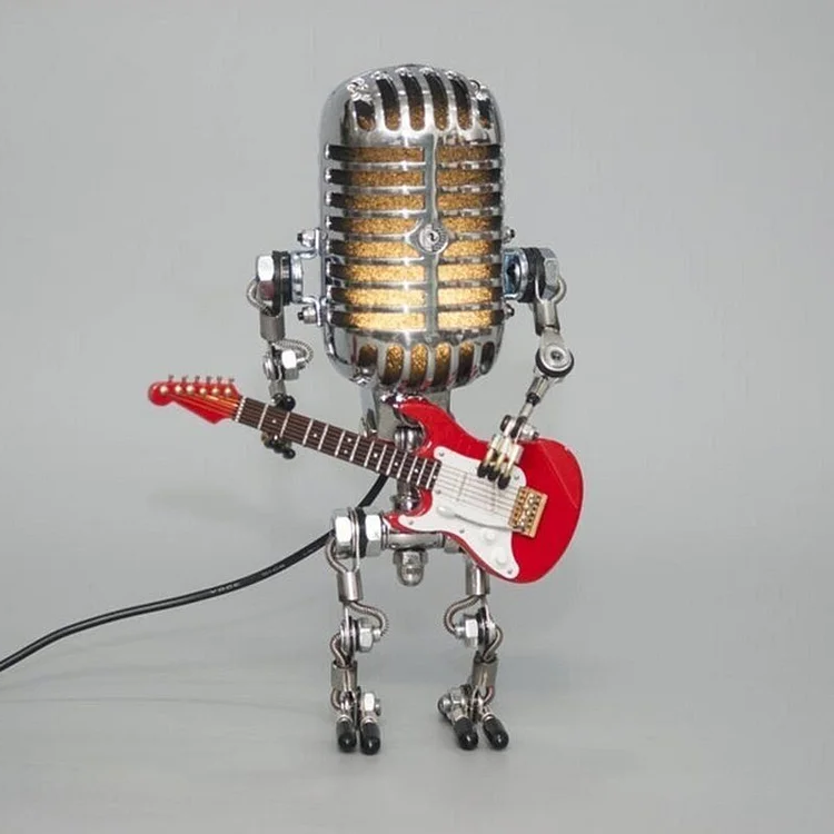 HaulWellGoods - Robot Guitar Lamp - Retro Decor Statement
