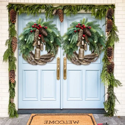 HaulWellGoods - Farmhouse Wreath - Cozy Holiday Charm