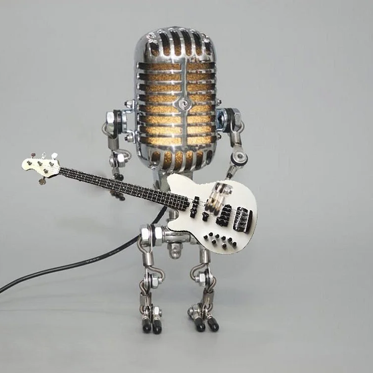 HaulWellGoods - Robot Guitar Lamp - Retro Decor Statement