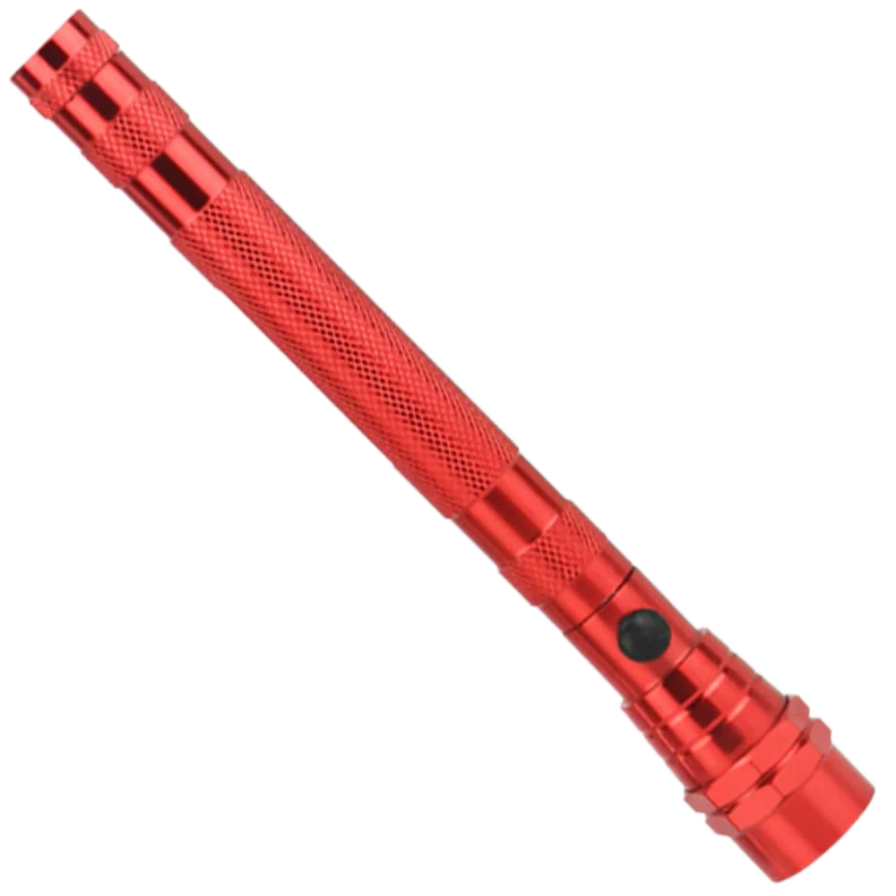Telescopic magnetic LED flashlight