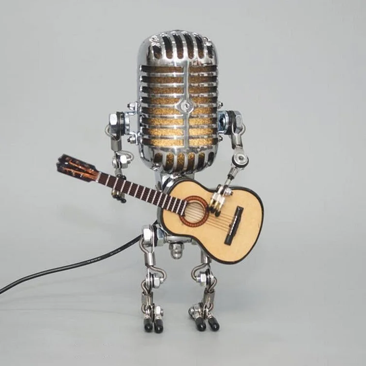 HaulWellGoods - Robot Guitar Lamp - Retro Decor Statement
