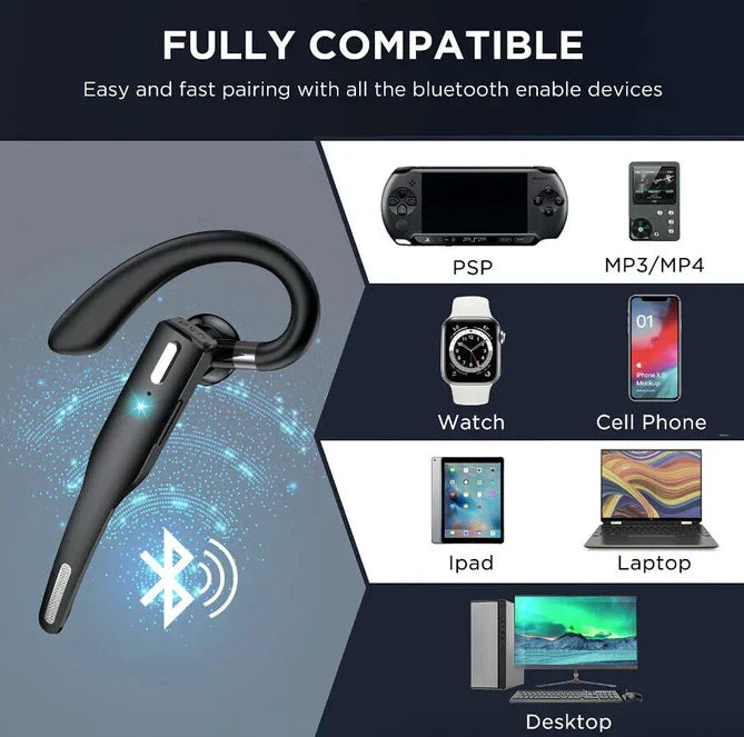 HaulWellGoods - Trucker Bluetooth Headset - Clear Calls
