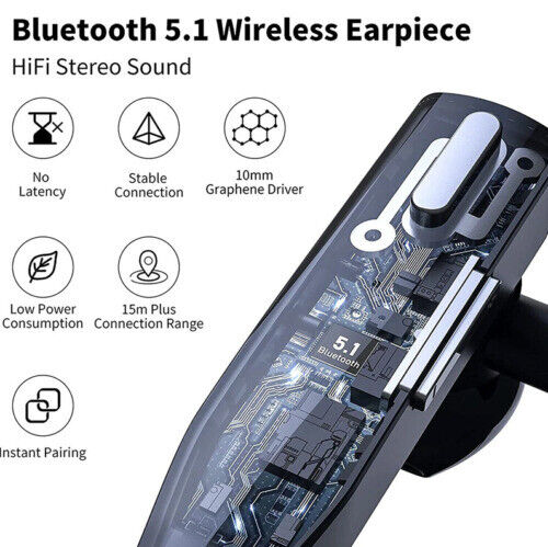 HaulWellGoods - Trucker Bluetooth Headset - Clear Calls
