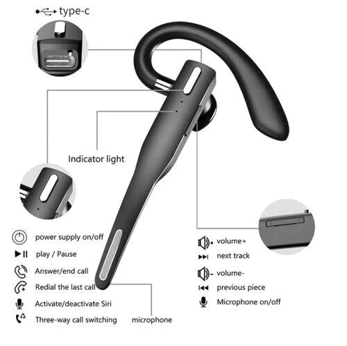 HaulWellGoods - Trucker Bluetooth Headset - Clear Calls