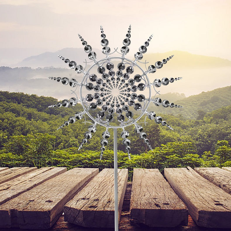 HaulWellGoods - Metal Wind Spinner - Colorful Yard Motion