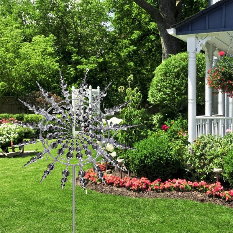 HaulWellGoods - Metal Wind Spinner - Colorful Yard Motion