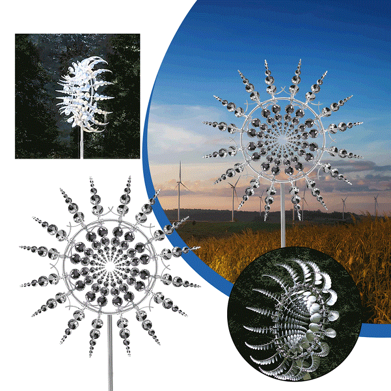 HaulWellGoods - Metal Wind Spinner - Colorful Yard Motion